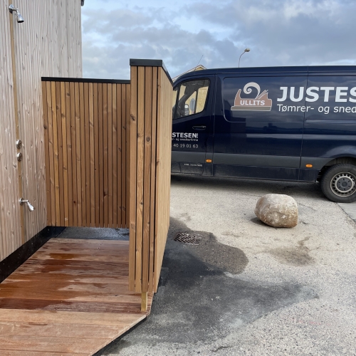 Nybygget moderne sauna lavet i Hvalpsund